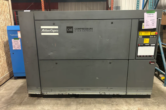 ÉQUIPEMENT LOCATION MARK - GA55 Compresseur à Vis 55 KW/ 75 HP 325 CFM 575V ATLAS COPCO
