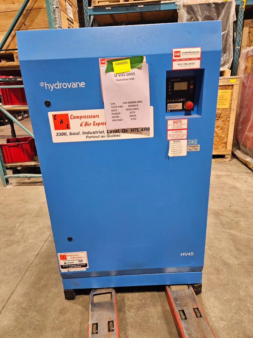 HV45 Compresseur à Palette 45KW/ 60 HP 259 CFM @ 125 PSI 575V HYDROVANE- E vente