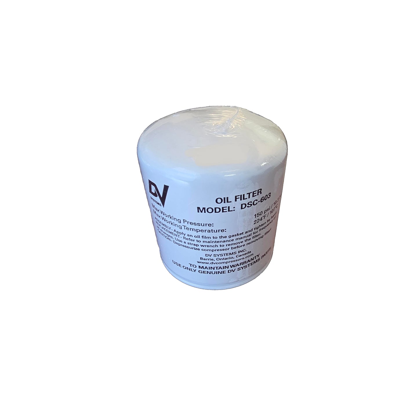 DSC-603 Oil Filter 5-15HP Air End DV SYSTEMS