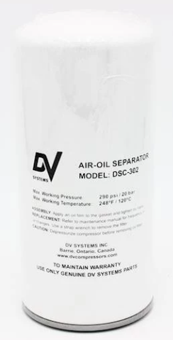 DSC-302 Air / Oil Separator Filter 5 - 15 HP DV SYSTEMS